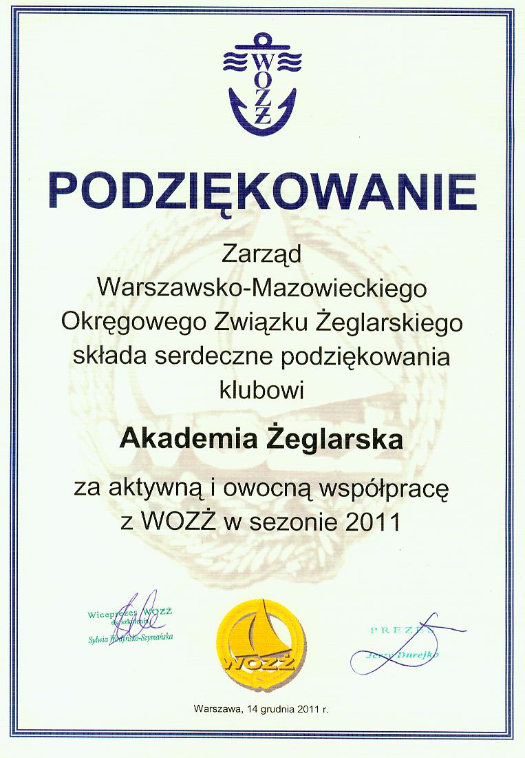 Dyplom WOZŻ za 2012